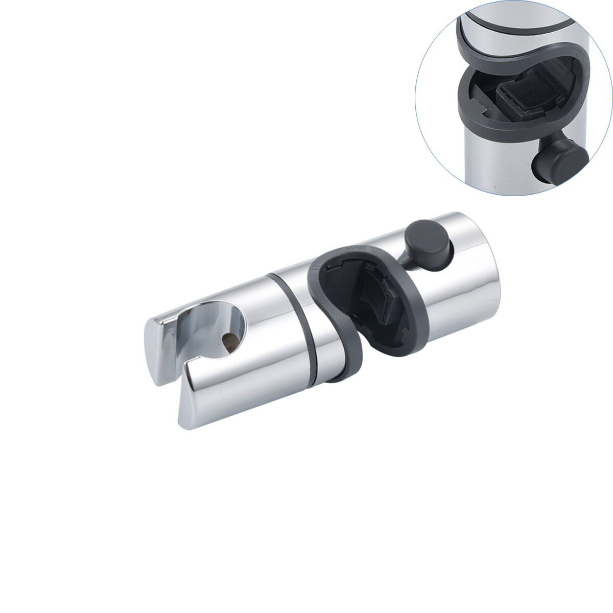 Adjustable Universal Bathroom Shower Head Fitting Slip-on ABS Chrome Shower Rail Holder Shower Bracket Accessories: HT01-1