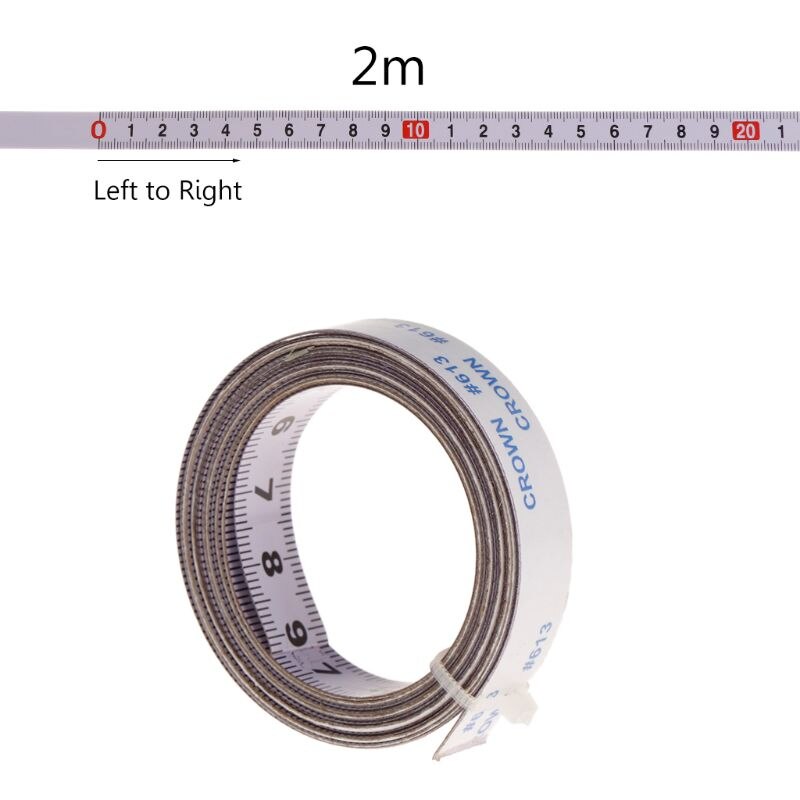 Miter Saw Track Tape Measure Self Adhesive Backing Metric Steel Ruler 1/2/3/5M WXTC: Z-2m