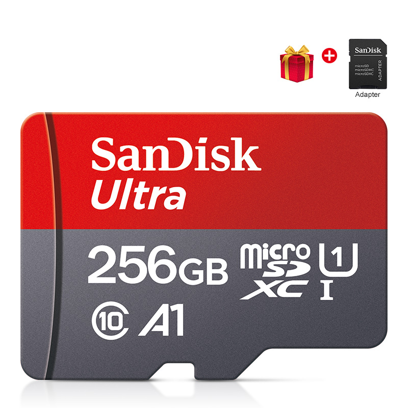 SanDisk Ultra MicroSDXC UHS-I Memory Card C10 U1 Full HD A1 64G 128G 256G 512G Max To 100MB/s Micro SD Cards for Camare Phone: 256GB