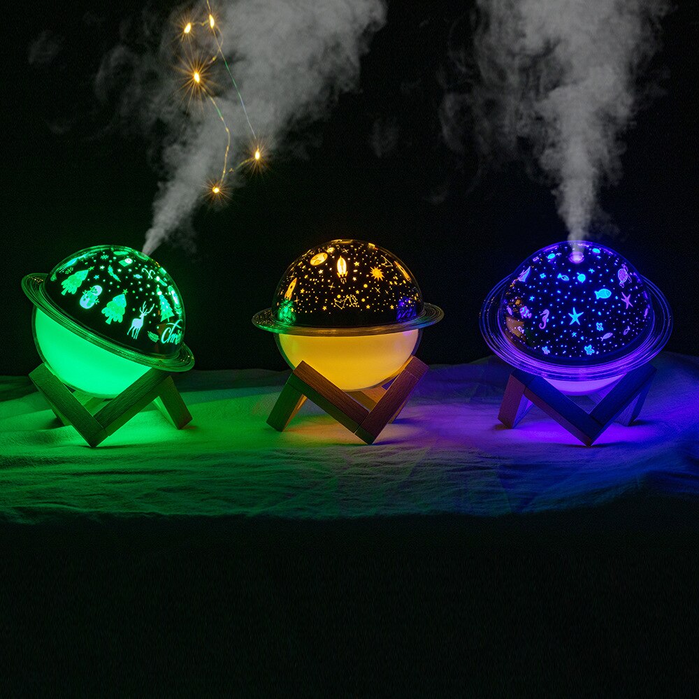 Projecteur LED en forme d&#39;étoile, diffuseur d&#39;huile essentielle et d&#39;arôme, brume ultrasonique, humidificateur, idéal pour la chambre d&#39;un enfant, idéal