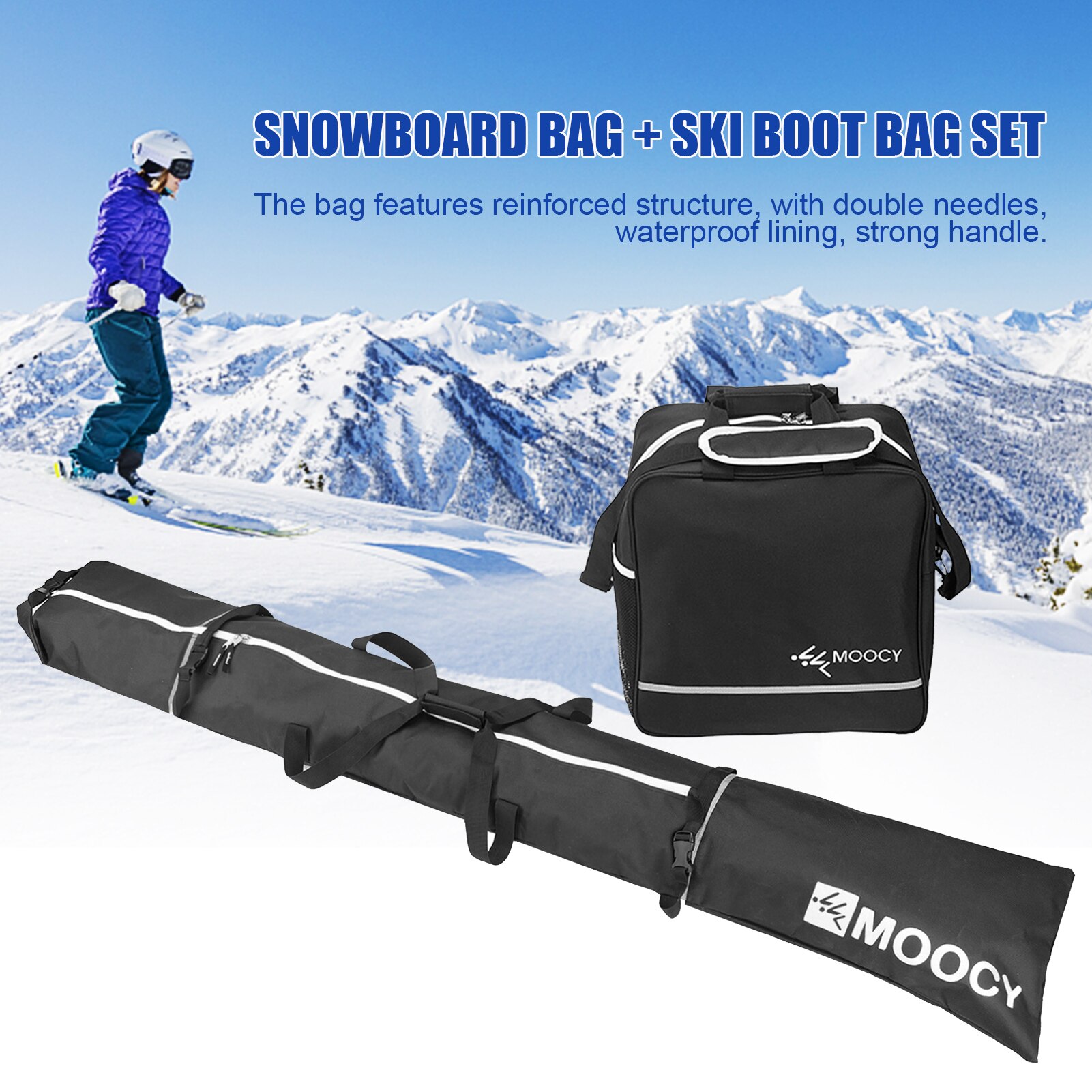 Snowboard And Boot Bag Boots Snowboard Padded Storage Bag Skiing Backpack Scratch Resistant Winter Snowboard Protective Case
