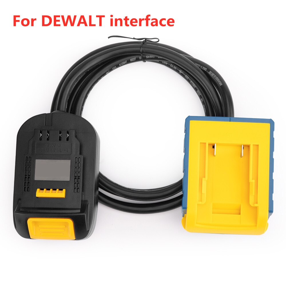 For Makita Battery Adapter Cord Tools Portable Battery Extension Cable For DEWALT 18v 20v max: For DEWALT