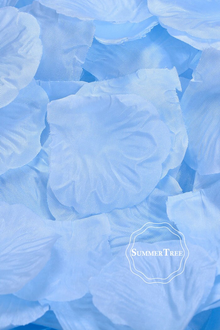 100 Stks/pak Zijden Rozenblaadjes Tafel Confetti Kunstbloem Baby Douche Ambachten Bruiloft Benodigdheden Party Kerst Venue Decor: Light Blue
