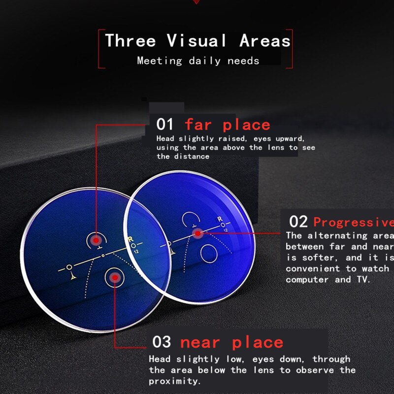 Multifocale Progressieve Leesbril Mannen Vrouwen Anti Blauw Uv Beschermen Presbyope Bril Half Frame Automatische Aanpassing Eyewear