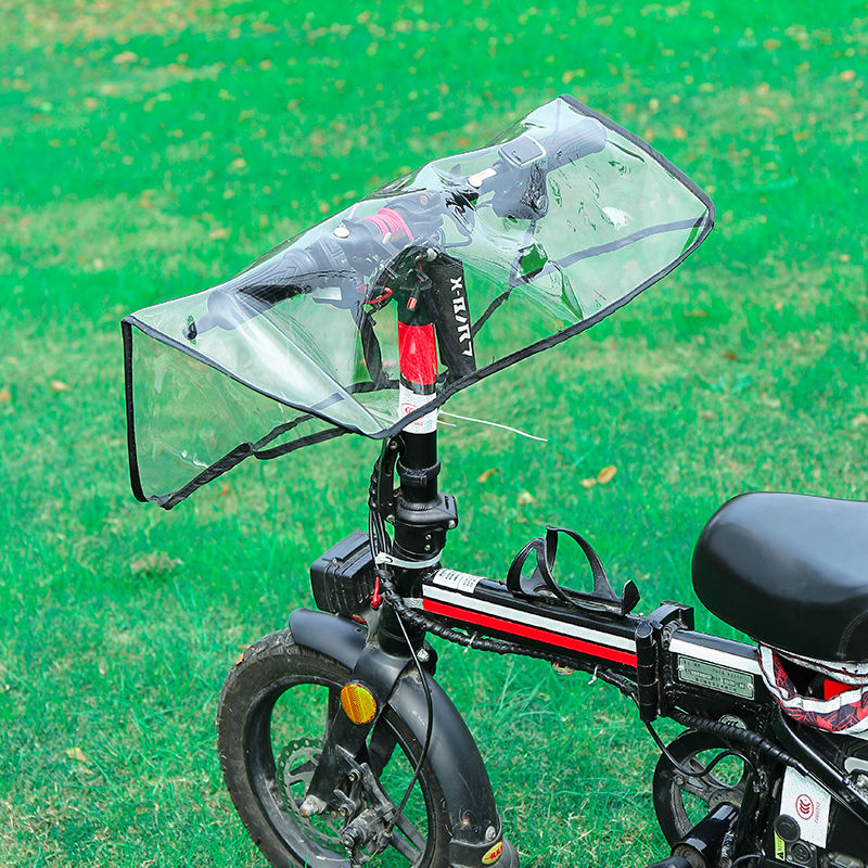 Elektrische Fiets Winddichte Hoes Winter Warm Transparant En Verdikte Split Regendichte Hoes Opvouwbare Fiets Winddichte Hoes: Light Grey