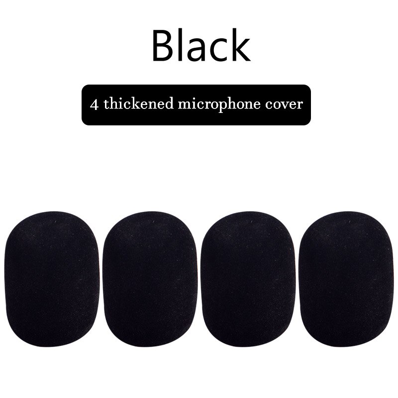 4pcs/lot Microphone Foam Thicken Mic Cover Sponge Studio WindScreen Protective Grill Shield Soft Mic Cap for KTV: Black