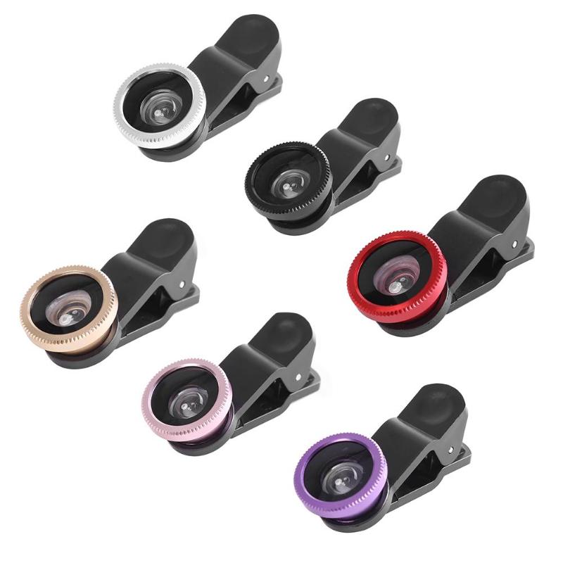 3-in-1 Weitwinkel Makro Fisheye Objektiv Kamera Kits Handy Fisch Auge Linsen mit Clip 0,67 x für iPhone Samsung Alle Handys