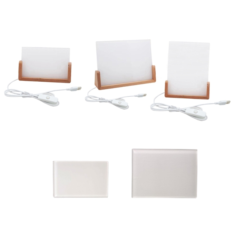 Cadre photo vierge en acrylique par sublimation avec lumière LED pour affichage photographie