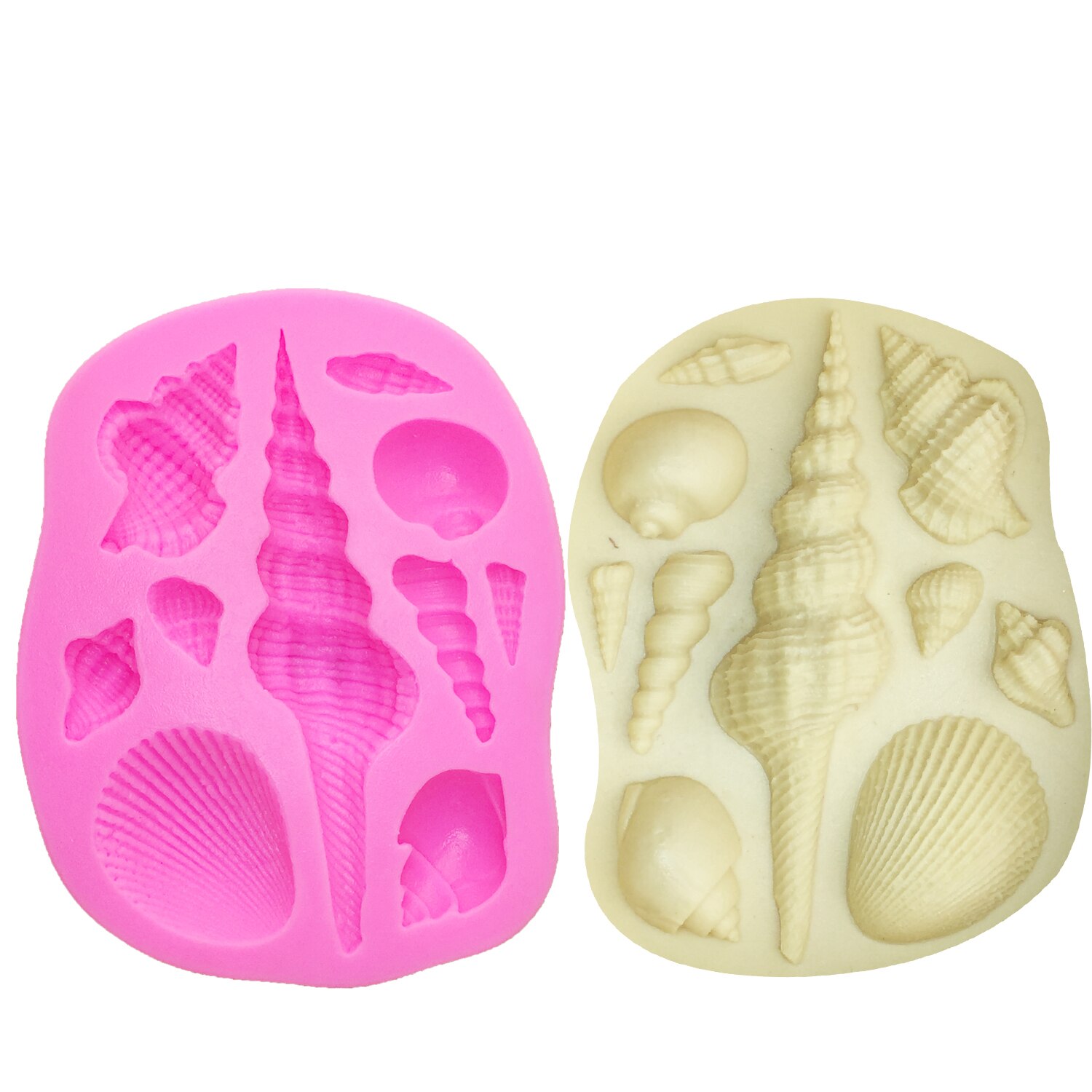 M0994 marine series schelpen zeesterren schelpen schelpdieren siliconen mal taart bakvorm taart decoratie gereedschap kaars zeep mallen: 1102