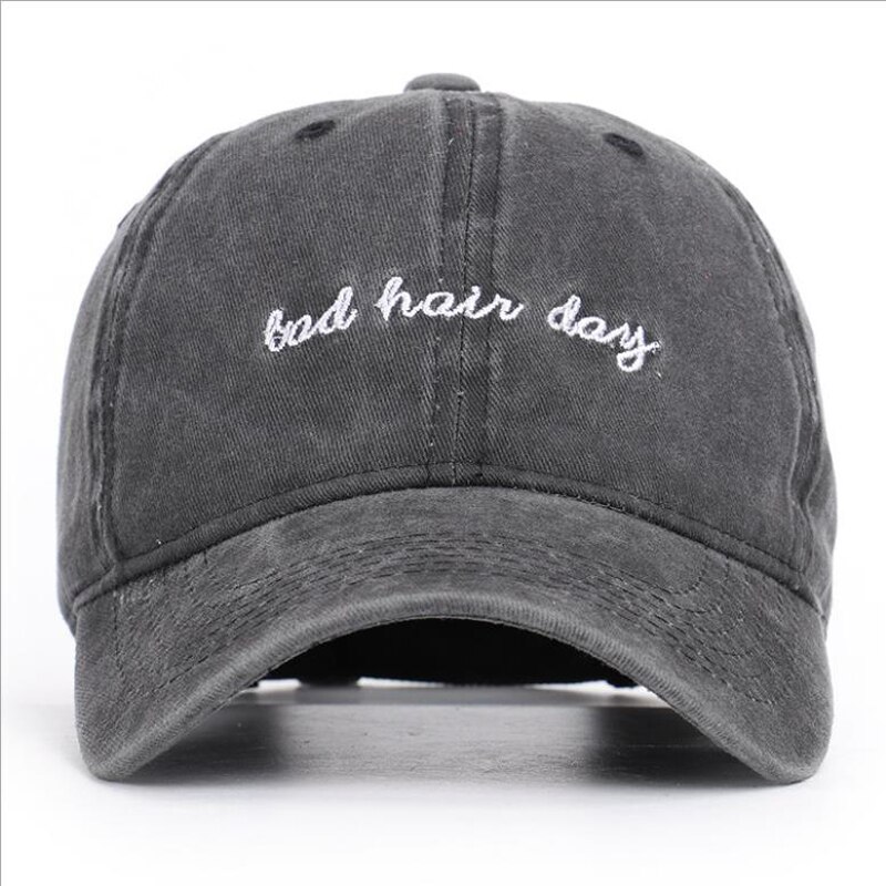 Baseballpet borduurwerk katoen gewassen verstelbare snapback pet bad hair day dames heren hiphop vader hoeden panama