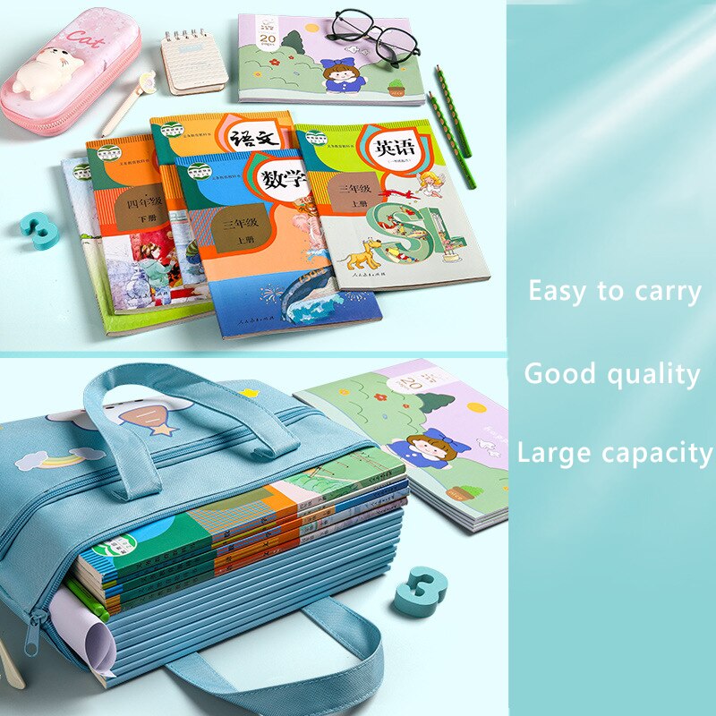 Bolsa de lona para documentos A4, carpeta de archivos, organizador de papelería, almacenamiento de papeles, bolso con cremallera, bolsa organizadora, suministros de oficina y escuela