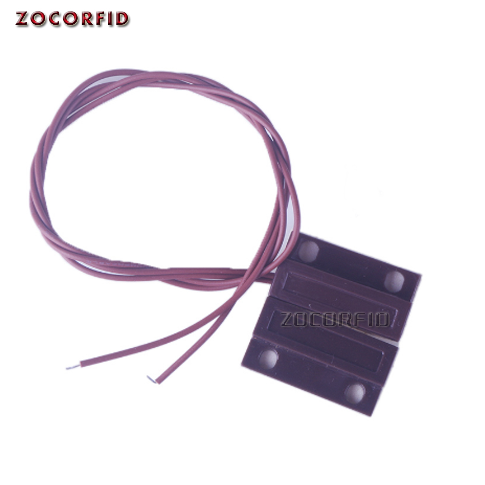 O envio gratuito de MC-38 com fio porta janela sensor detector interruptor magnético normalmente fechado para o sistema alarme segurança: NC type brown