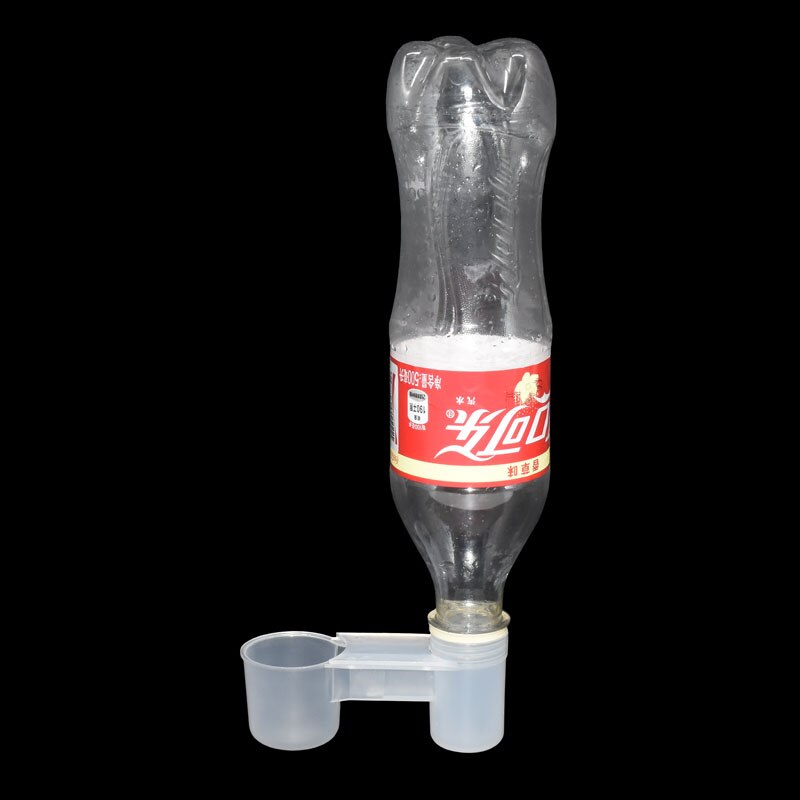 2 sztuki przenośnej plastikowej butelki przezroczysta woda karmnik dla ptaków drób gołąb waterer akcesoria