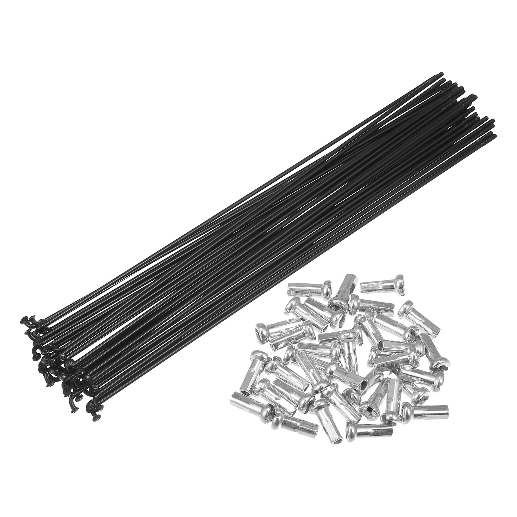 X Autohaux 14G J Bend radios de acero para bicicleta 136-293mm de longitud con tetinas piezas de repuesto para bicicleta de cabeza recta negro: Caqui oscuro