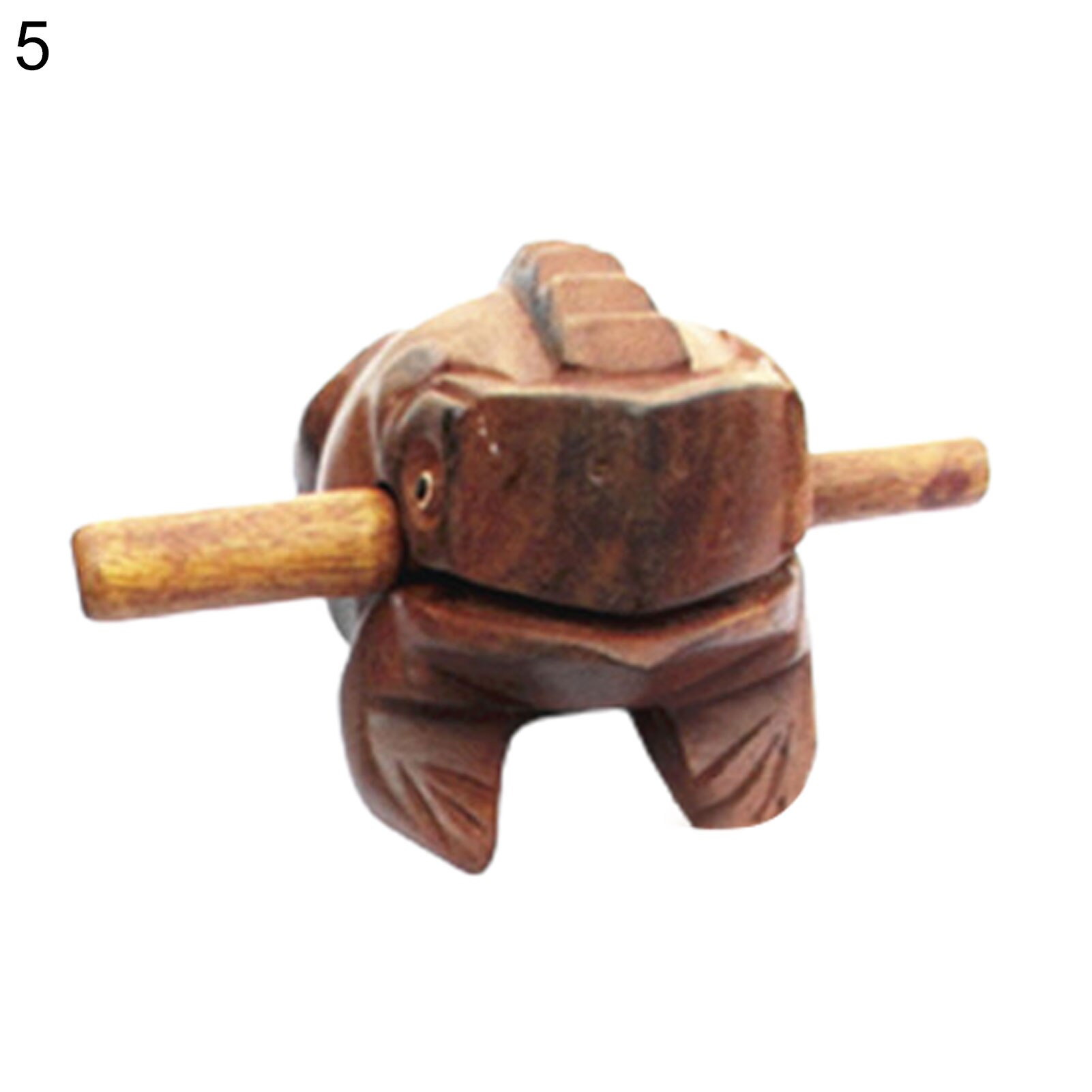 Wooden Lucky Frog Croaking Musical Instrument Tone Block Home Office Decor Craft: 5