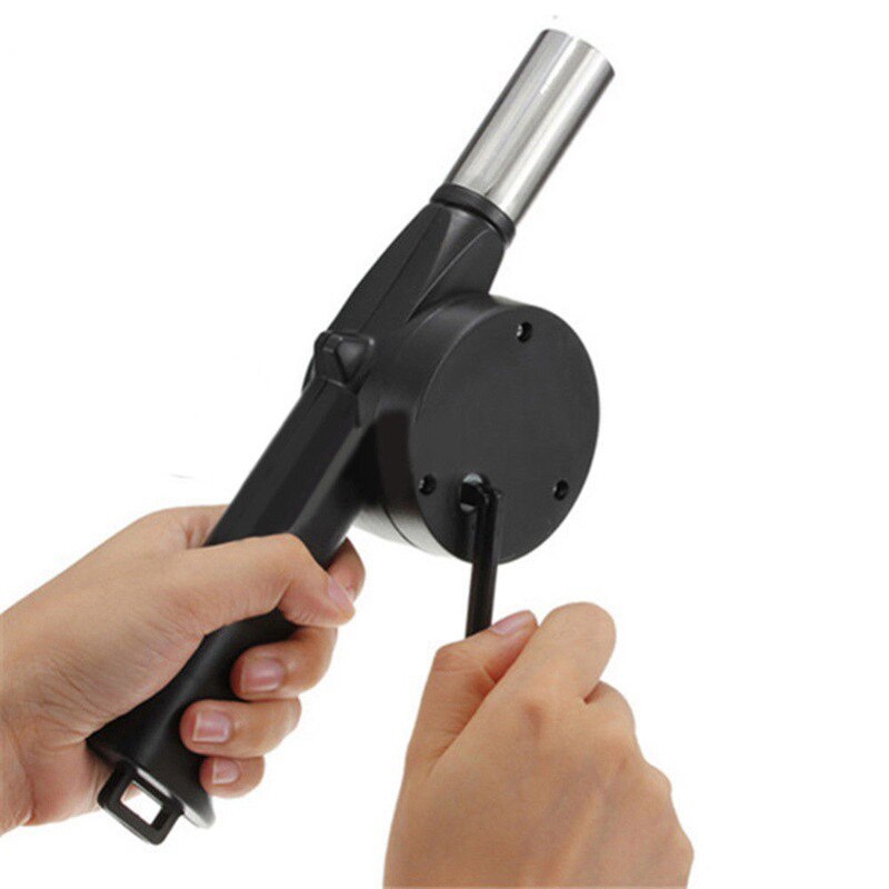 Hand Crank Bbq Fan Draagbare Barbeque Air Blower Met Handmatige Handvat Snelheid Controle Voor Outdoor Barbecue Fire Bellow Camping Wandelen