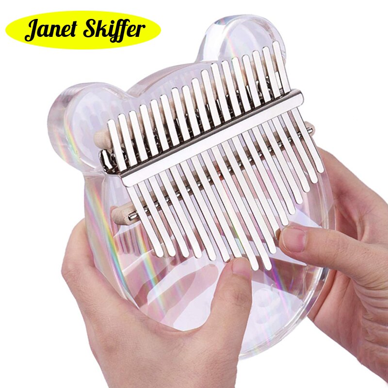 7 / 17 Toetsen Kalimba Acryl Transparante Regenboog Duim Piano Vinger Piano Voor Beginners Mannelijke Vrouwelijke Toetsenbord Instrumenten