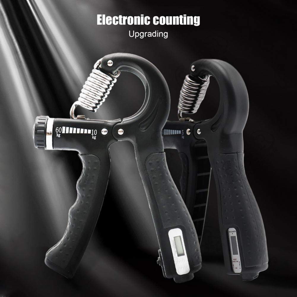 Adjustable Hand Grip with Counter Strengthener Black Finger Gym Muscle Fitness Training Wrist Gripper Hand Exerciser