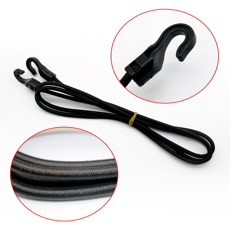 0.4m/1m/1.5m/2m Heavy Duty Elastico Bungee Shock Cord Strap Stretch Gancio di Plastica Bagagli Per Auto Tenda Kayak Barca Canoa Bici Corda cravatta