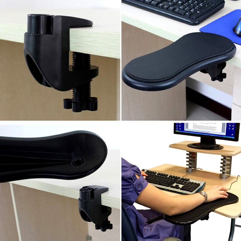 Hand Shoulder Protect armrest Pad Desk Attachable Computer Table Arm Support Mouse Pads Arm Wrist Rests Chair Extender for Table: YELLOW