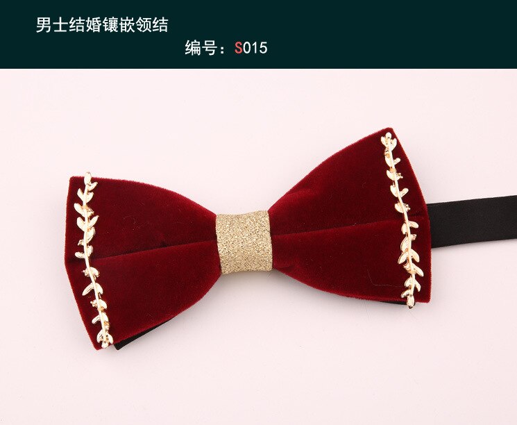 Linbaiway Luxe Banket Strikjes Voor Heren Shirt Rode Strikjes Formele Kleding Business Bowtie Man Strik Tuxedo Gravata Borboleta: 015