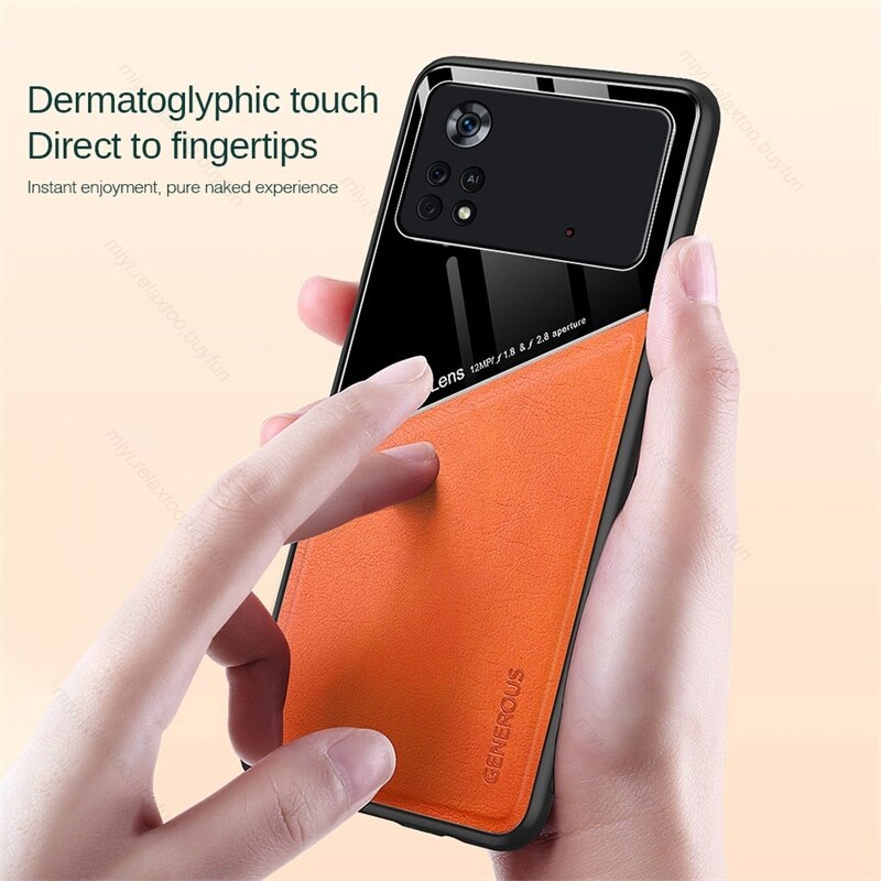 Luxus Leder Magnetische Abdeckung Für Xiaomi Poco X4 Pro 5G NFC 2201116PG 6.67 &quot;Weichen Stoßfest Stoßfänger Schützen Fundas x4Pro X 4 Pro