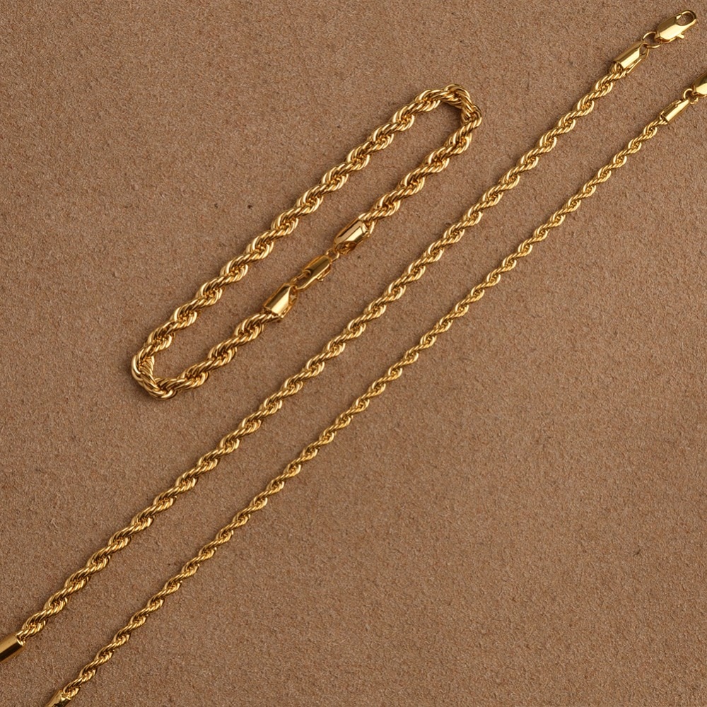 Anniyo (Een Stuk) Twisted Chain Armbanden Voor Vrouwen/Mannen, goud Kleur Sieraden Armbanden Trendy Beste #009616