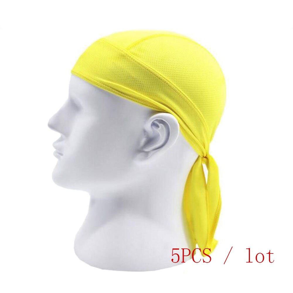 5 unit Men Cycling Pirate Cap Outdoor Sport Bandanas Pure Color Motor Cycle Head Scarf Ciclismo Balaclava Bicycle Bike Headwear: 9