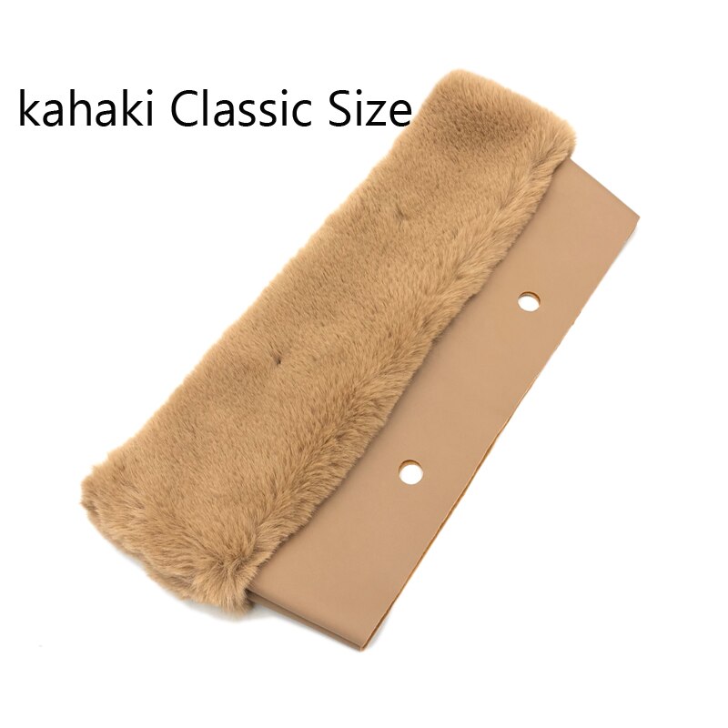 Fur Plush Trim for obag handbag Thermal Plush Decoration Fit for O bag Silicone bag Accessories women's handbags: Classic khaki