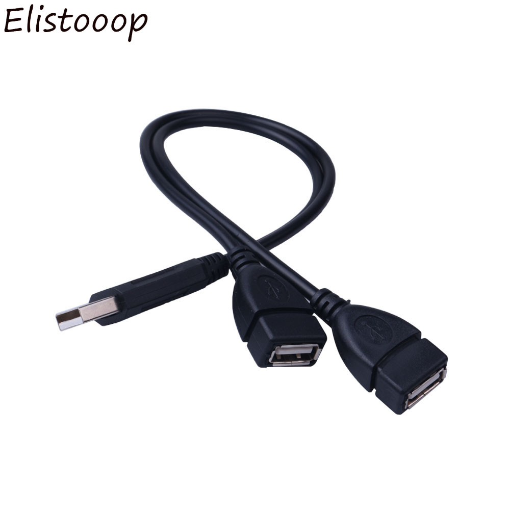 Usb Opladen Power Kabel Usb Dual Port Kabel Usb Hub Usb 2.0 Male Naar Dual Usb Vrouwelijke Jack Datakabel voor Pc Telefoon Laptop Kabel