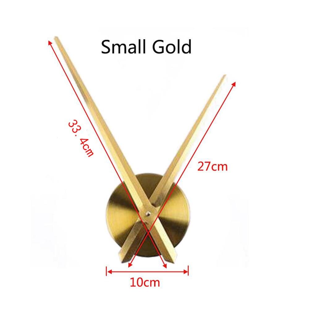 Large Wall Clock Movement Mechanism Clockwork with Clock Hand Needle for DIY 3D Mirror Wall Clock Replacement Accessories Parts: Gold S