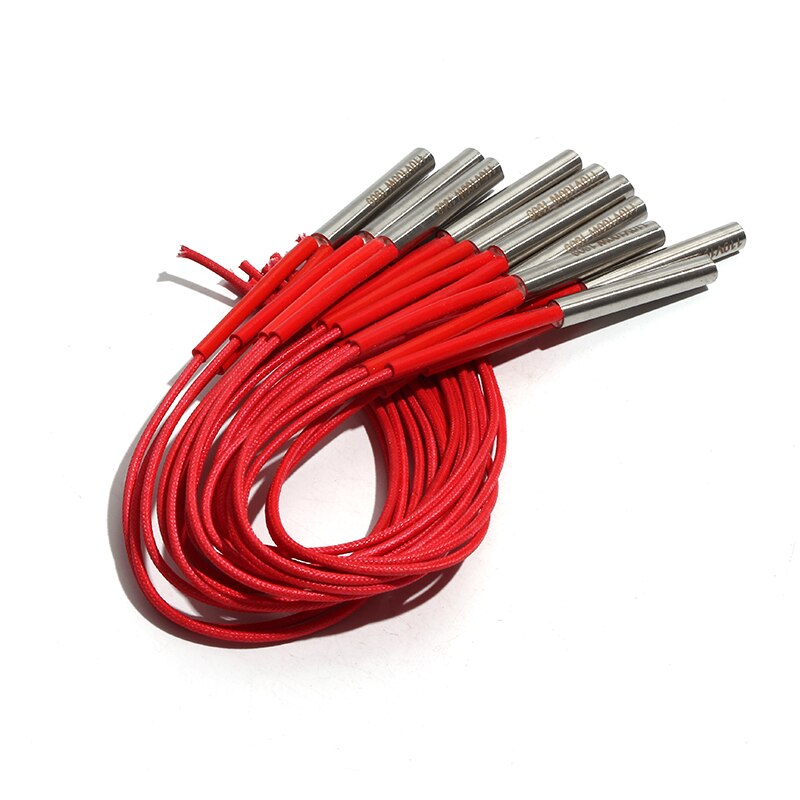 10pcs Cartridge Heating Element 8mm Tube 38/40/42/45/48mm Cartridge Resistors AC220V/110V/380V 60W/70W/80W Heater Parts 201SUS