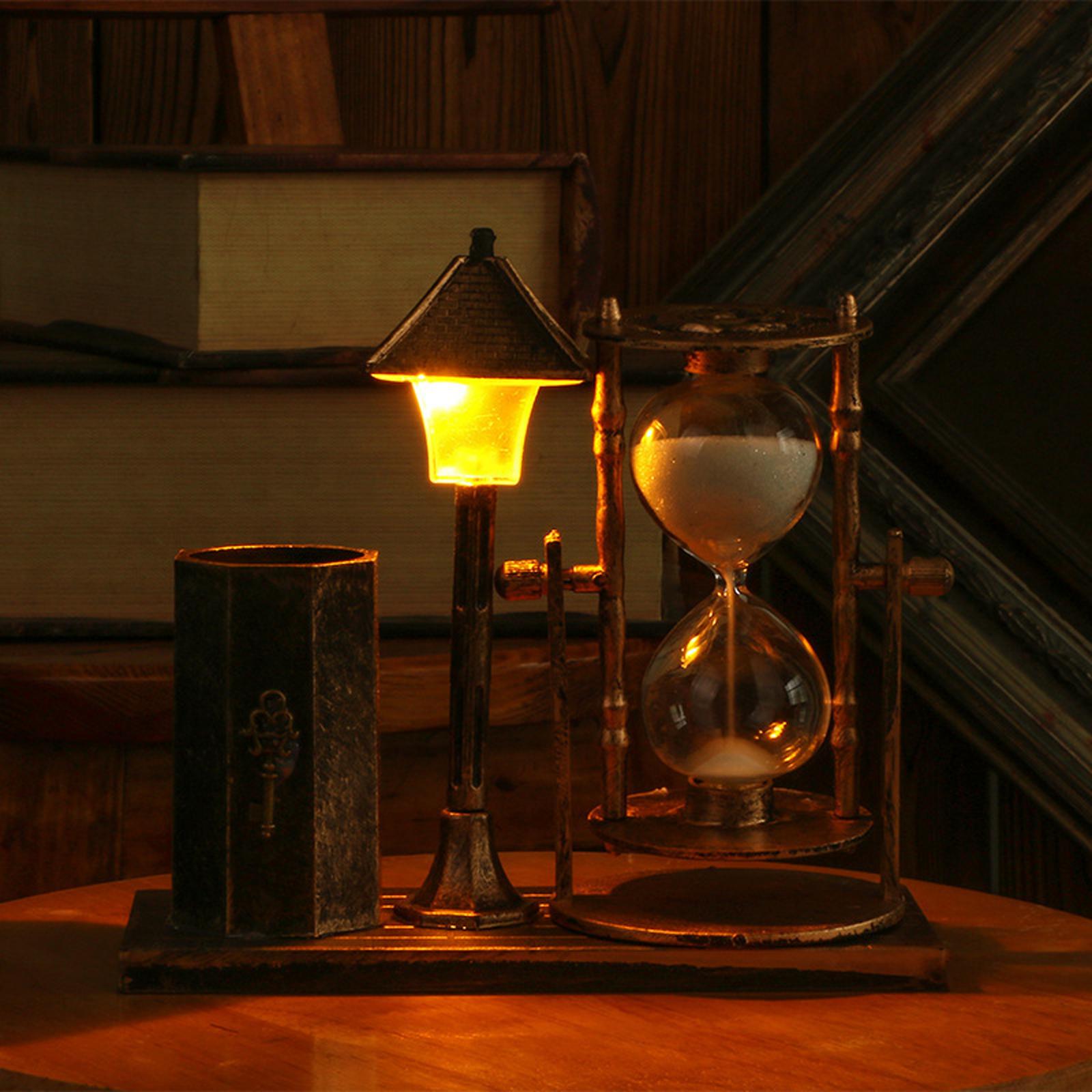 Antik pen polder timeglas 1 minut , 360 ° roterende time glas sand timer til hjemmebryllup med hvidt sand