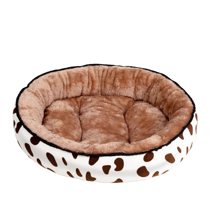Transat pour petits chiens, lits épais pour animaux domestiques, lavable, doux, petit, moyen, lit et maison, fournitures pour animaux de compagnie: Cow Coffee / 40x30cm
