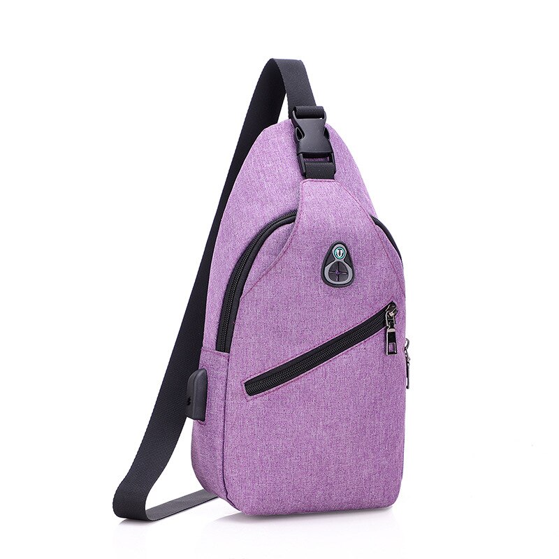 BANGUO Simplicity Men's Chest Bag Europe and America Tide Products Leisure Outdoor Shoulder Messenger Business Backpack Z3: Purple