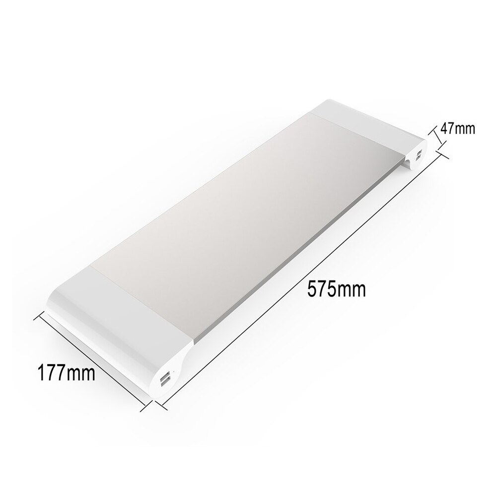 Portable 4 Ports USB Laptop Computer Monitor Holder Bracket Heighten Stand Base Desktop Keyboard Storage Notebook Base