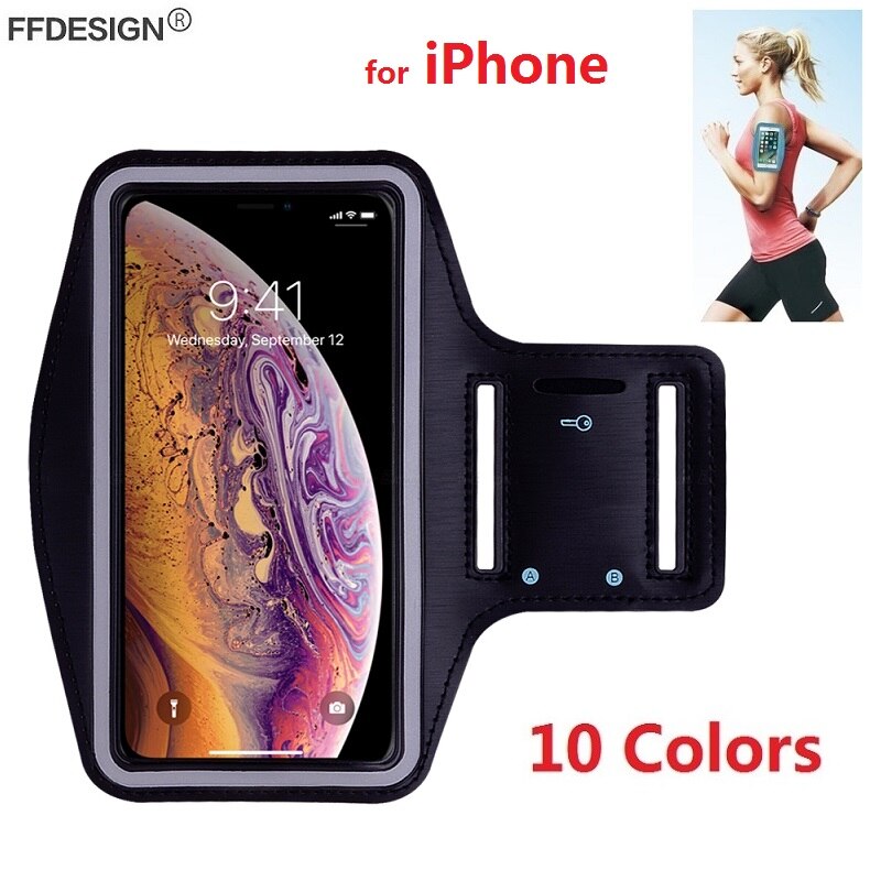 Sports Cell Phone Bag Holder Armband Case for iPhone XR X XS Max 8 7 6 6s Plus 5 SE 5s 5c 4 4s iPhone Phone Hand Bag Case