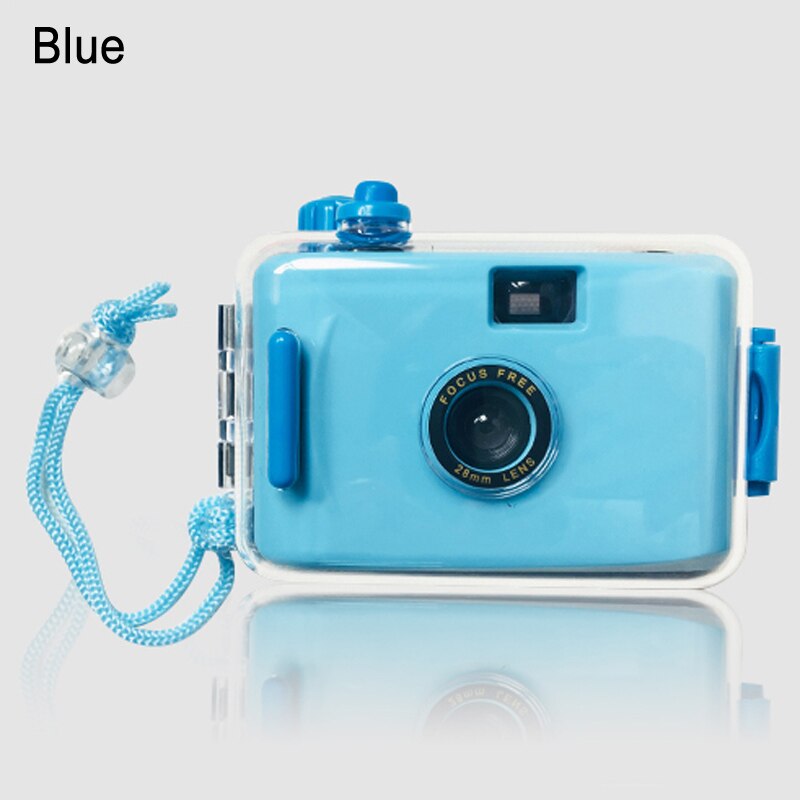 KOMERY Newest Film Camera Good Children's Camera No Need Battery Required Underwater Waterproof Cute Kid’s Camera: Blue / Camera with Film
