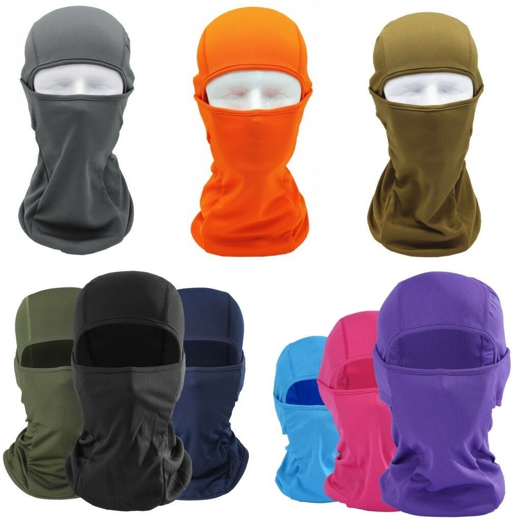 Pasamontañas de Lycra para ciclismo, máscara facial completa para el cuello, casco ultrafino para hombre