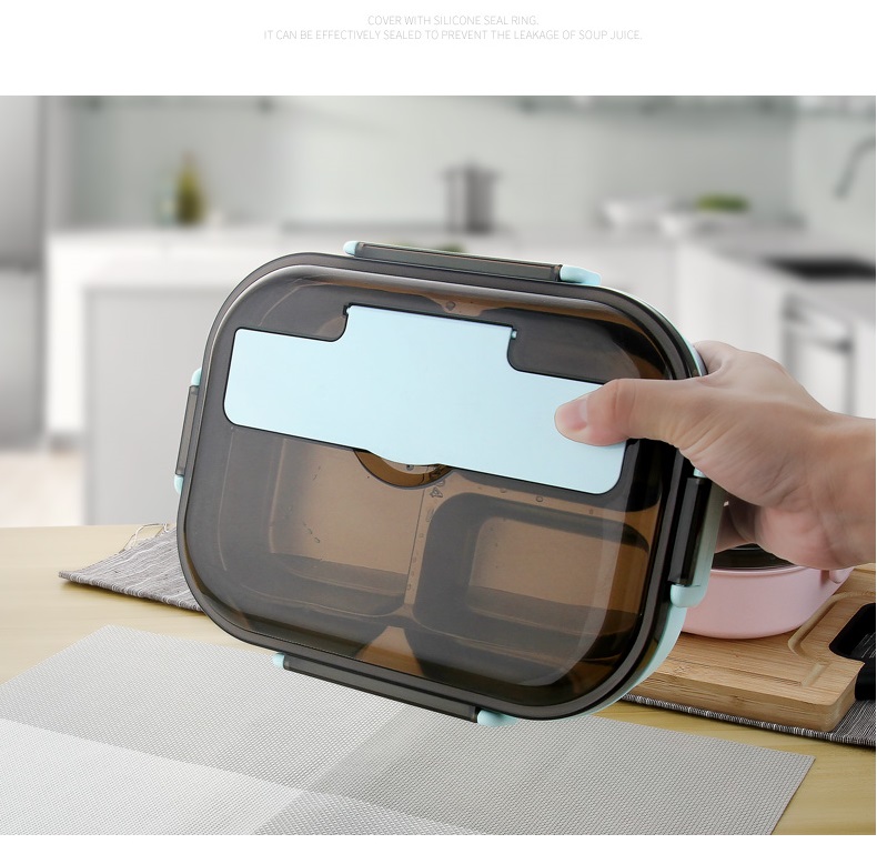 Japanese Bento Box Food Container White Bag Set Food Storage Containers Children Heated Lunch Box Stainless Steel Adults 304 Bar