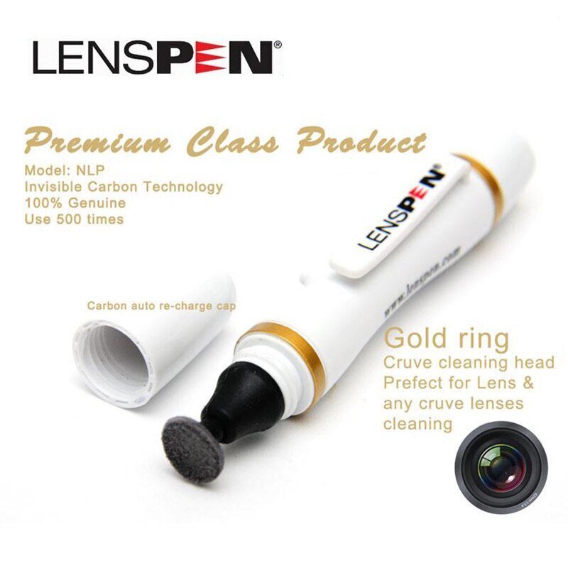 Véritable Lenspen NLP-1 nettoyage caméra stylo et brosse 2 en 1 Kit de nettoyage objectif outil pour Nikon Canon SLR DV verre optique