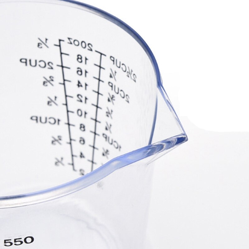 Baking Tools Double-Sided Graduated Plastic Measuring Cup with Graduated Measuring Cup Measuring Cylinder 600Ml