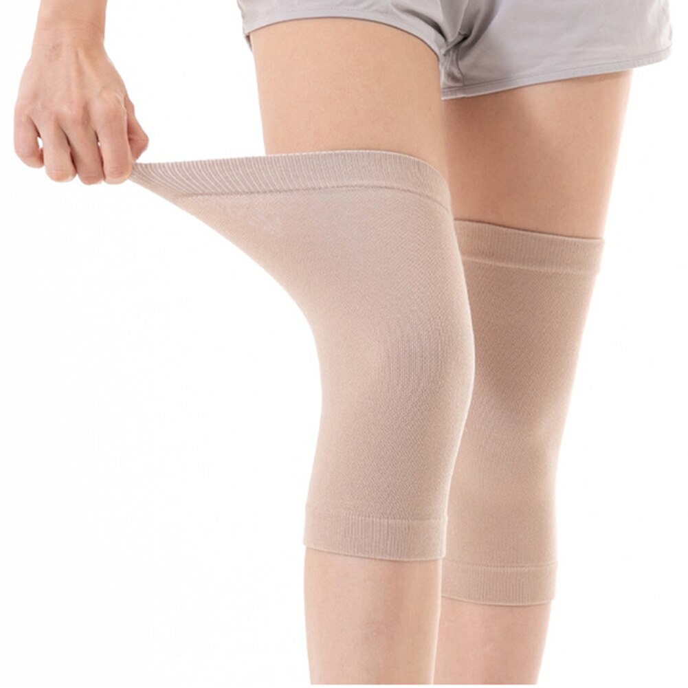 Ultra-thin Knee Pads Breathable Compression Elastic Keeping Warm Leg Sleeve Knee Support Brace sy998: skin color