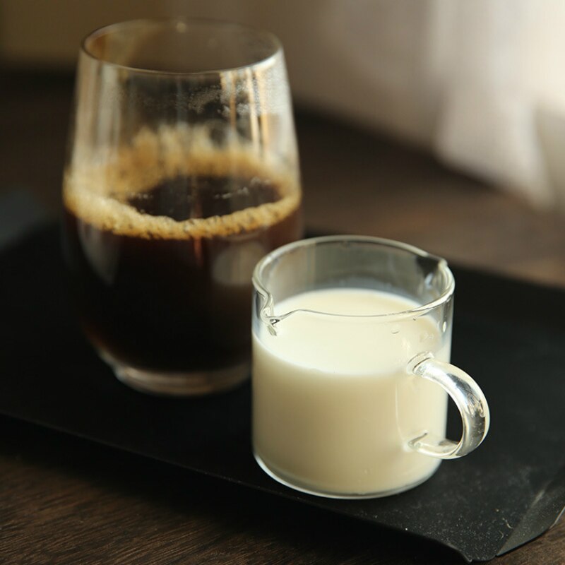 Glass Small Milk Cup Can Concentrated Ice Latte Italian Sharing Coffee Cup Sauce Cup Double Mouth 120ml