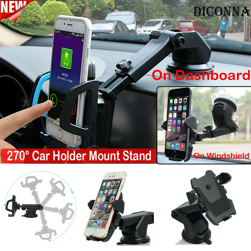 360 ° Universele Auto Zuig Telefoon Houder ABS Stand Telescopische Vouwen Voorruit Dashboard Beugel Voor Mobiele Mobiele Telefoon