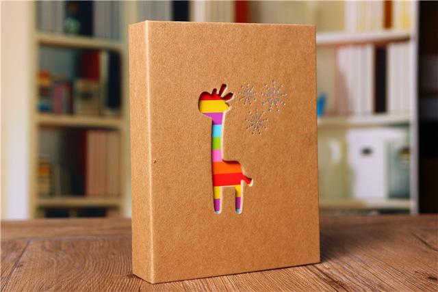 100 lomme 6 tommer billedholder opbevaring til børn baby souvenir scrapbog billedboks fotoalbum: Giraf