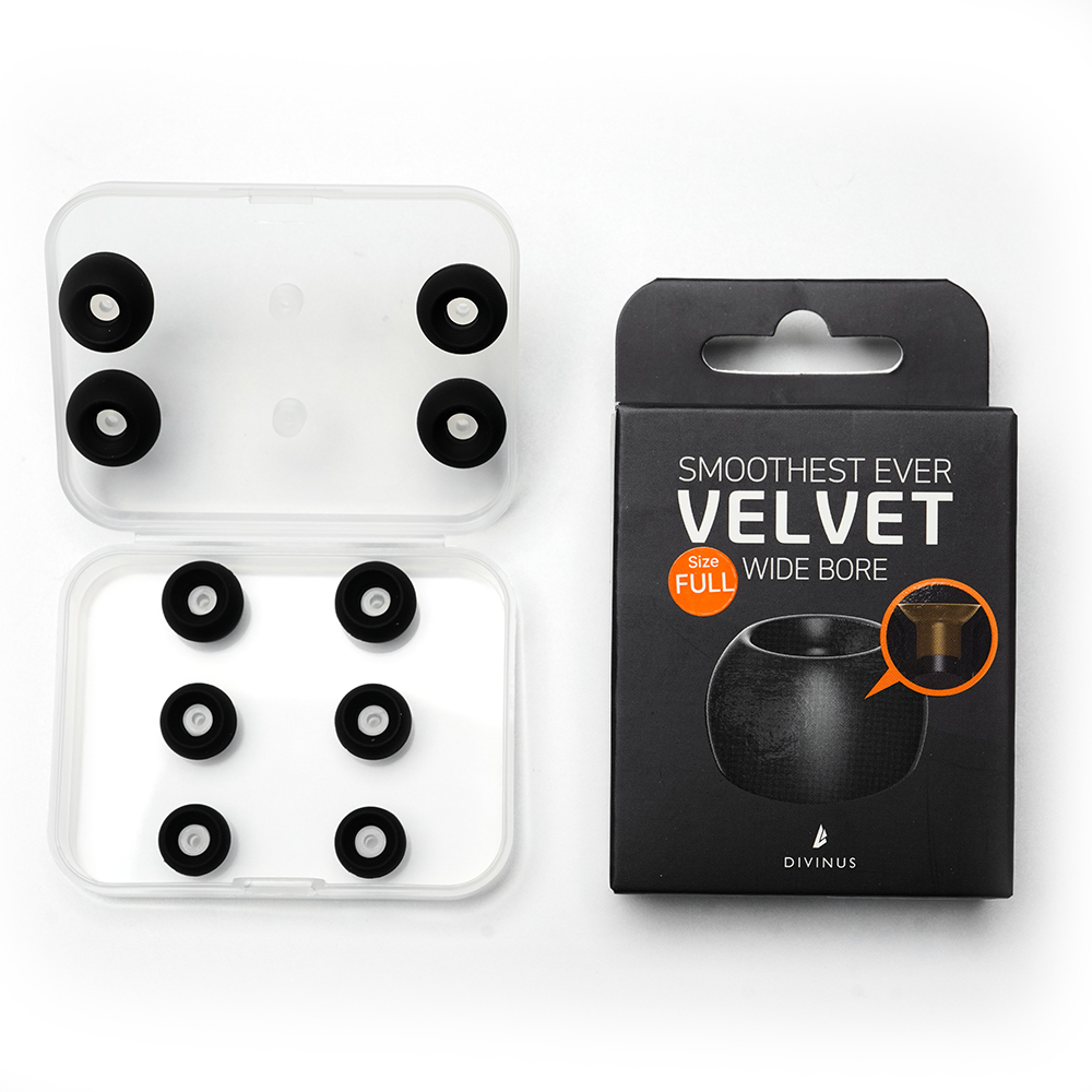 HiFiGo DIVINUS Eartips de fone de ouvido de silicone de furo largo de veludo para bico de 4-6 mm, pontas de ouvido profundas macias para fones de ouvido Dunu Davinci: Olive
