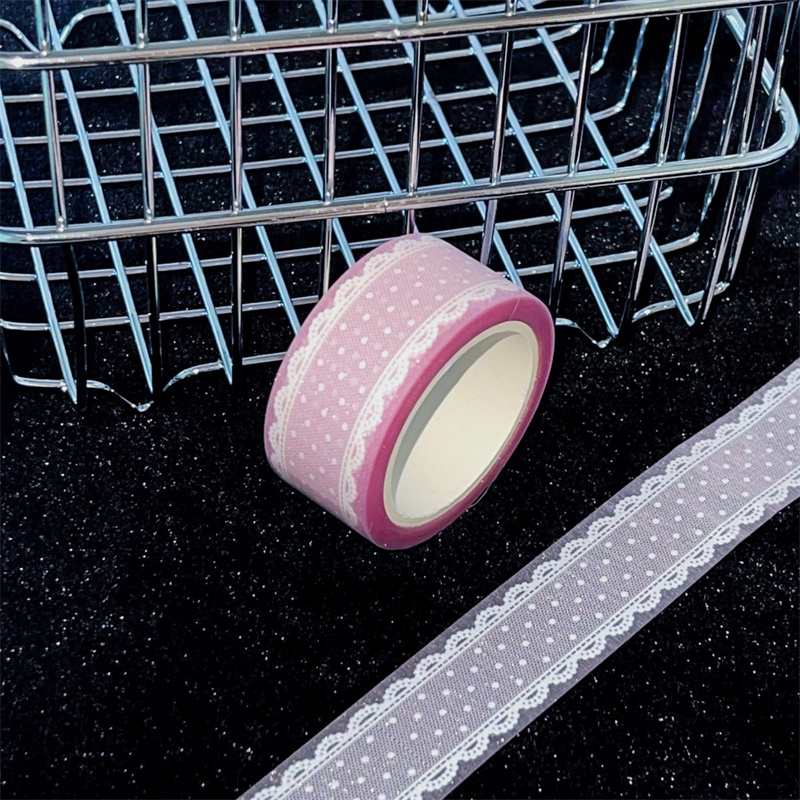 1 rollo de cinta Washi de flores exquisita brillante de 3m, cinta adhesiva decorativa DIY para chica, caja de para estudiantes, cinta de embalaje, papelería: Negro