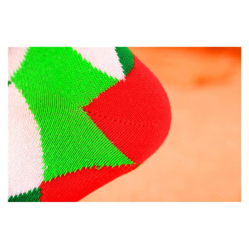 Colorido algodão feminino engraçado meias de natal floco de neve hip-hop feliz ano novo outono inverno papai noel neve elk presente meias