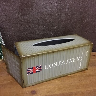 Amerikaanse Retro Industriële Stijl Container Iron Tissue Box Restaurant Tafel Plaatsing Persoonlijkheid Decoraties: 008